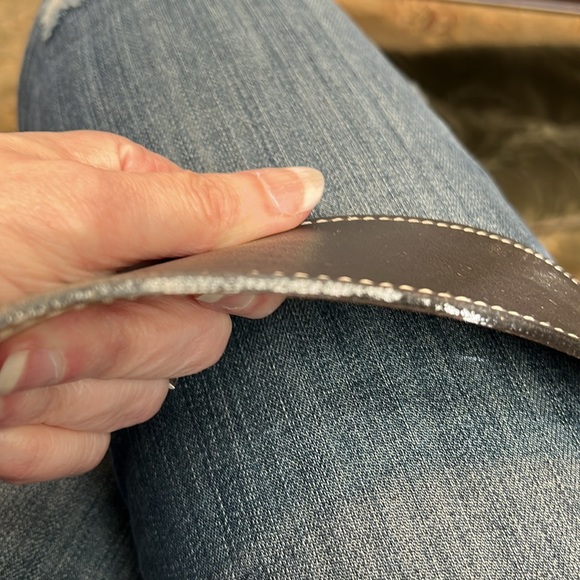 Per Se black leather belt size medium - Picture 8 of 8